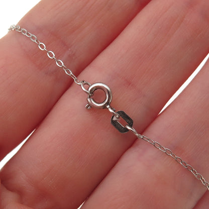 Chuck Clemency 925 Sterling Silver Real Green Amethyst Cable Chain Necklace 20"