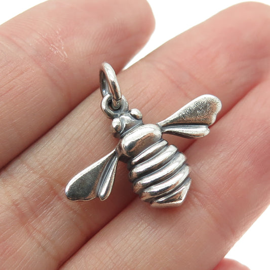 GALLEN BENSON 925 Sterling Silver Vintage Bee Minimalist Charm Pendant