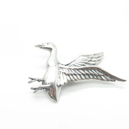 925 Sterling Silver Antique Art Deco Danecraft Goose Pin Brooch