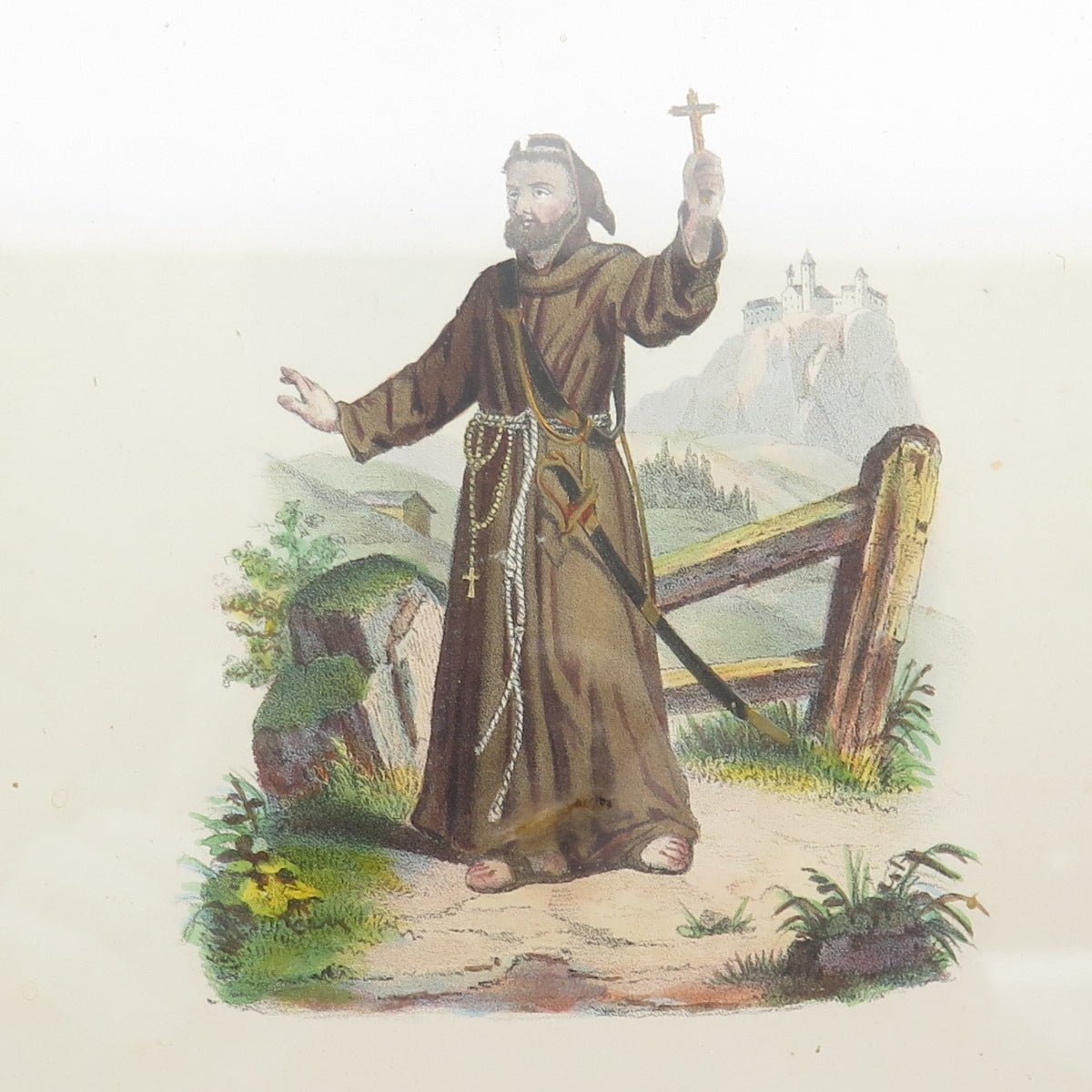 ANTIQUE End XIX Hand-Colored Lithograph Joahim Hastinger C.A.Czichna