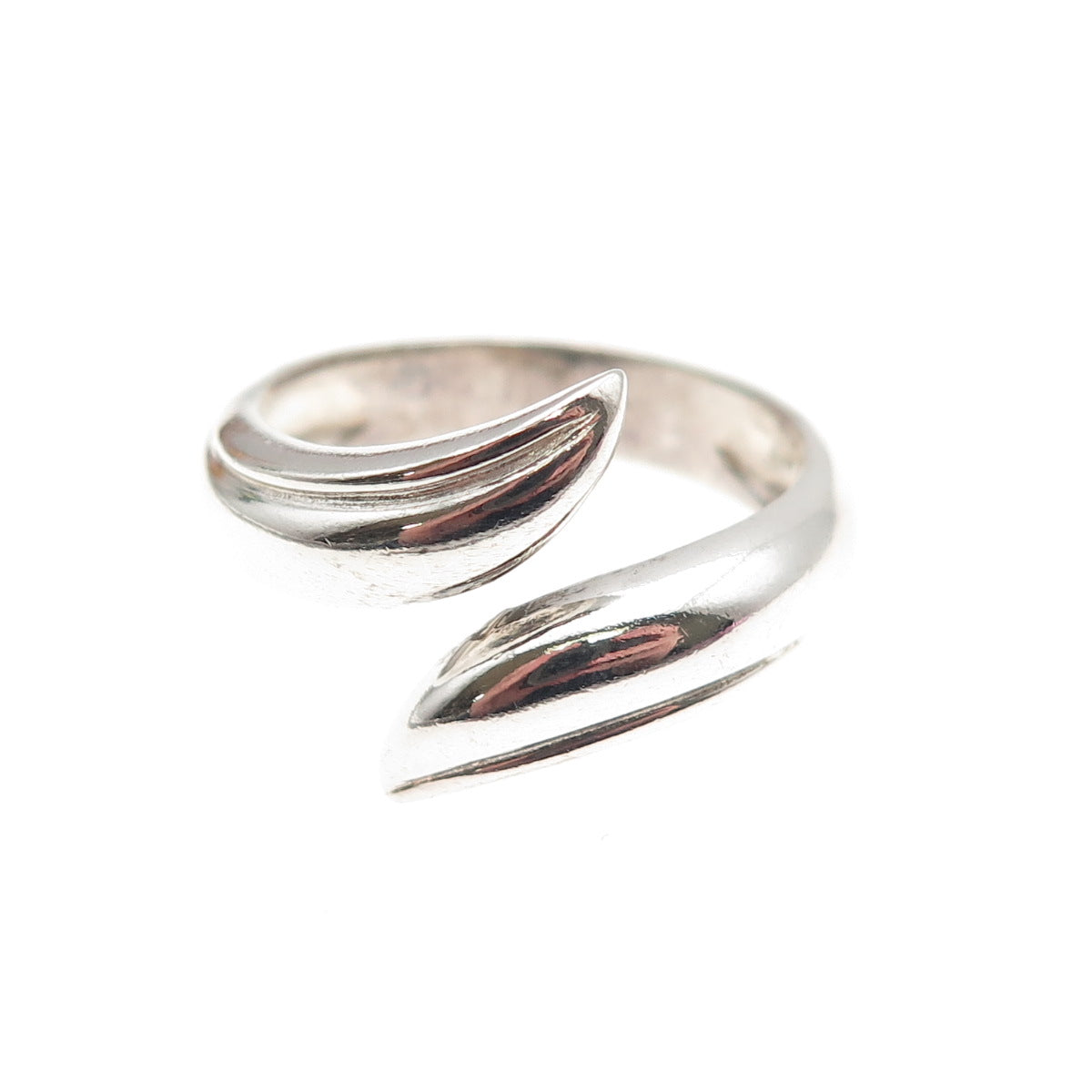 MWS Mark Wasserman Samara Sterling Silver Vintage Adjustable Bypass Ring Size 9