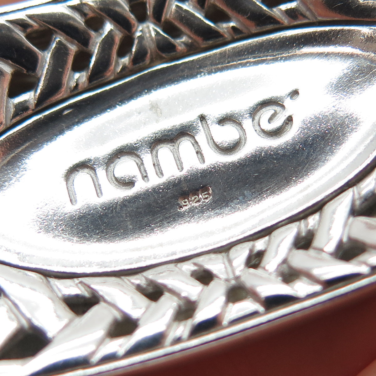 NAMBE 925 Sterling Silver Vintage Modernist Adjustable Cuff Bracelet 7.25"