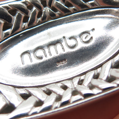 NAMBE 925 Sterling Silver Vintage Modernist Adjustable Cuff Bracelet 7.25"