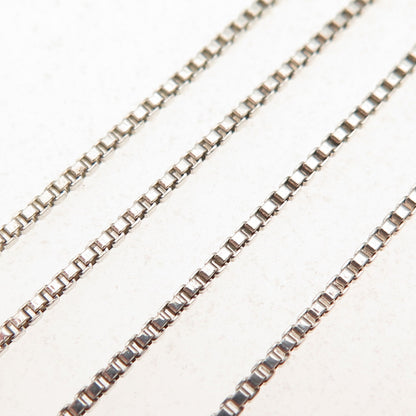 925 Sterling Silver Vintage Box Chain Necklace 18"