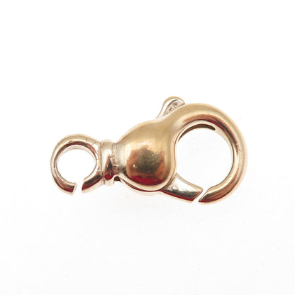 925 Sterling Silver Gold Plated Vintage Bracelet / Necklace Lobster Lock Clasp