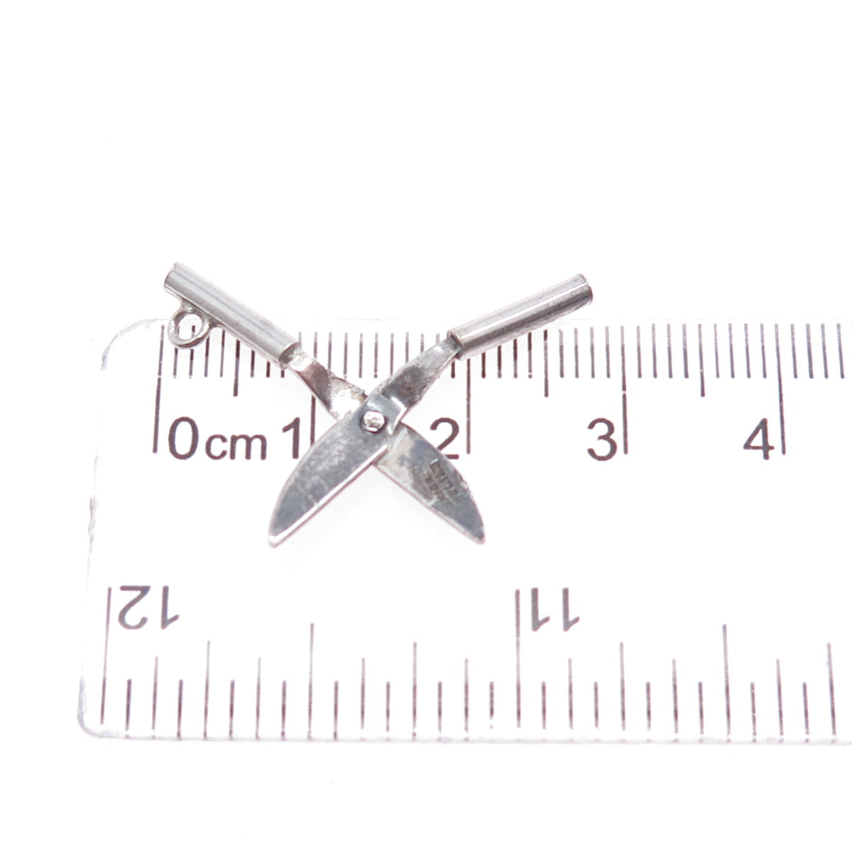 925 Sterling Silver Antique Art Deco Mexico Flower Cutter Movable Charm Pendant