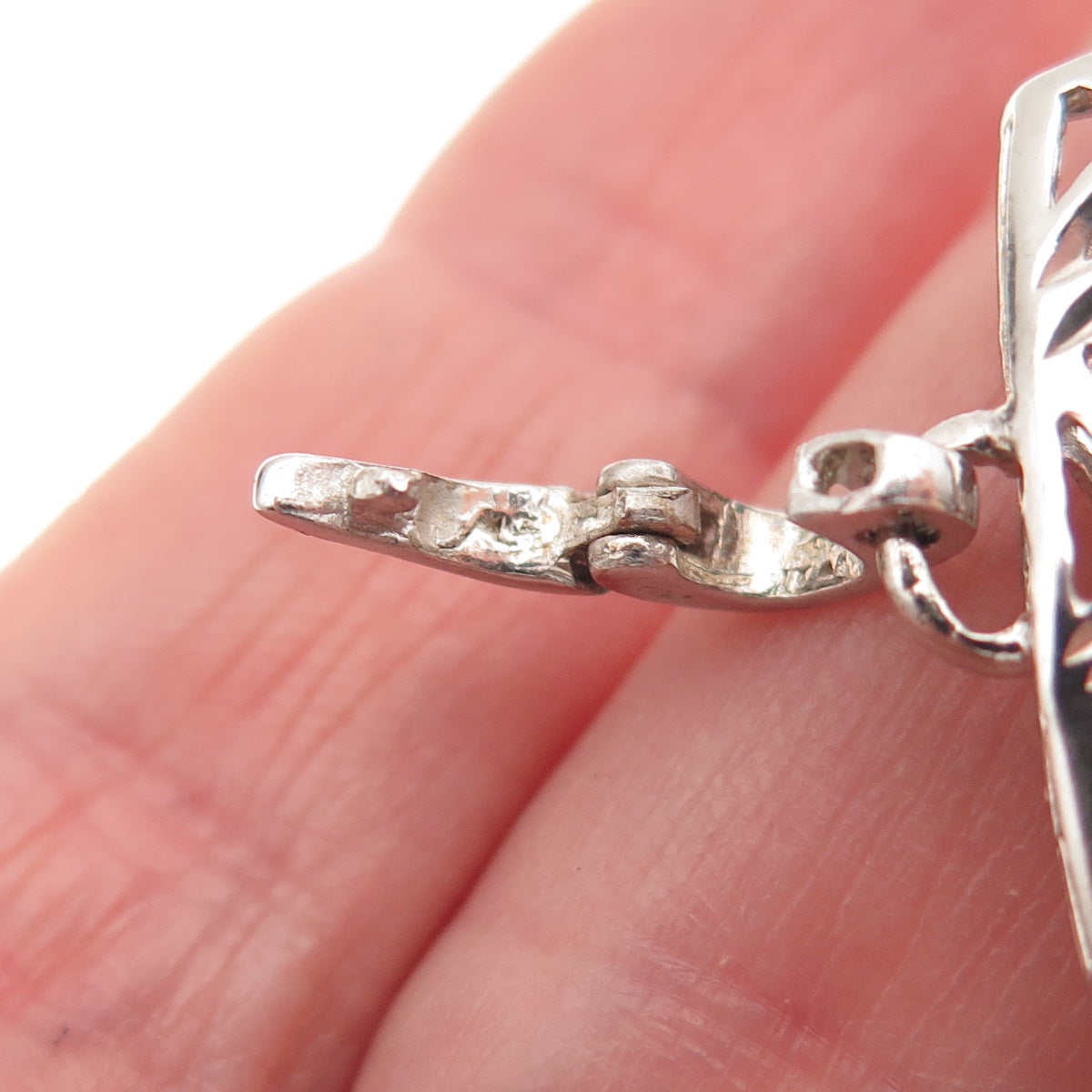 Michael Anthony 925 Sterling Silver Vintage Italy Floral Charm Pendant