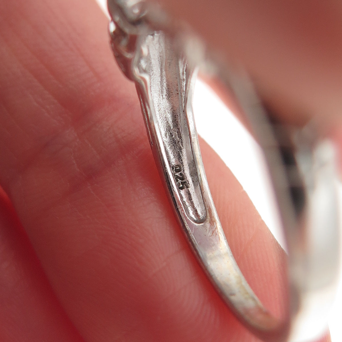 RJ Graziano 925 Sterling Silver Real Blue Topaz & C Z Ring Size 8