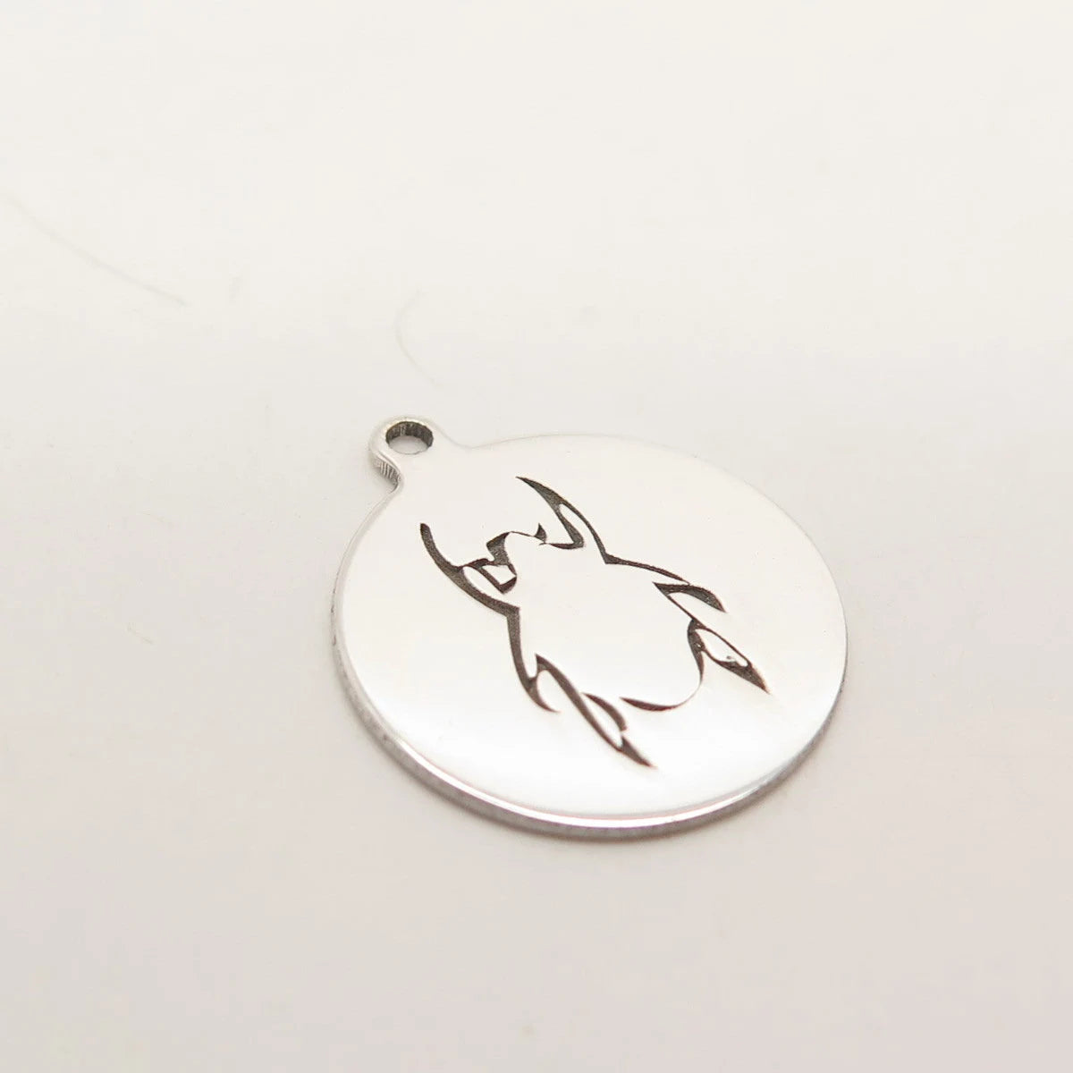 925 Sterling Silver USA Two In Town Scarab Charm Pendant