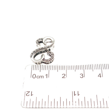 JANE SEYMOUR 925 Sterling Silver Real Diamond Open Heart Mini Slide Pendant