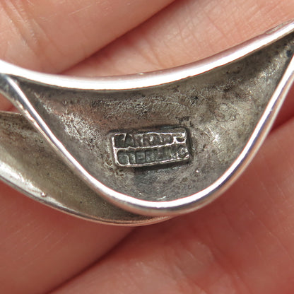 ALFRED KARRAM 925 Sterling Silver Vintage Modernist Dove Chain Necklace 14"