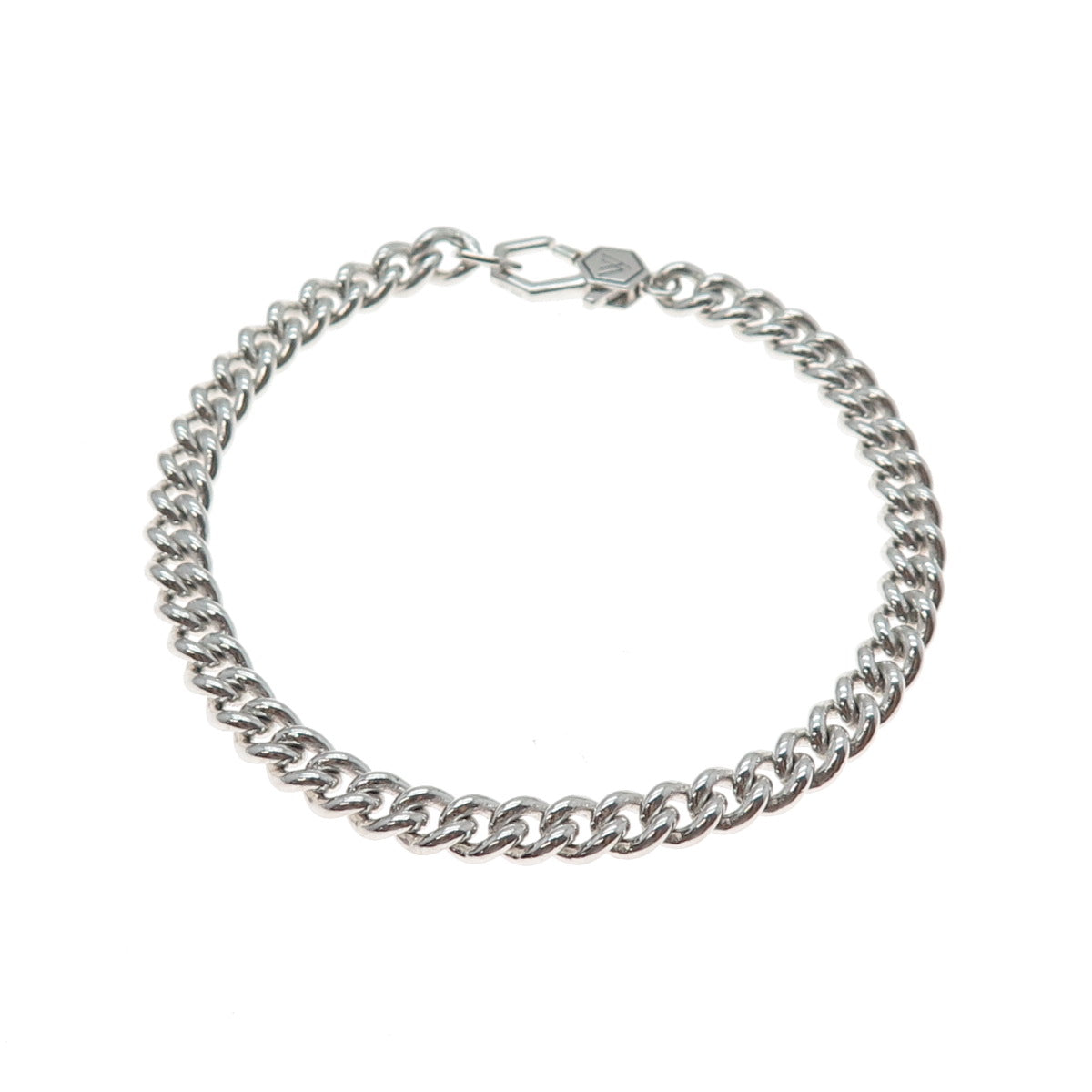 VY Jewelry 925 Sterling Silver Cuban Link Bracelet 7.75"