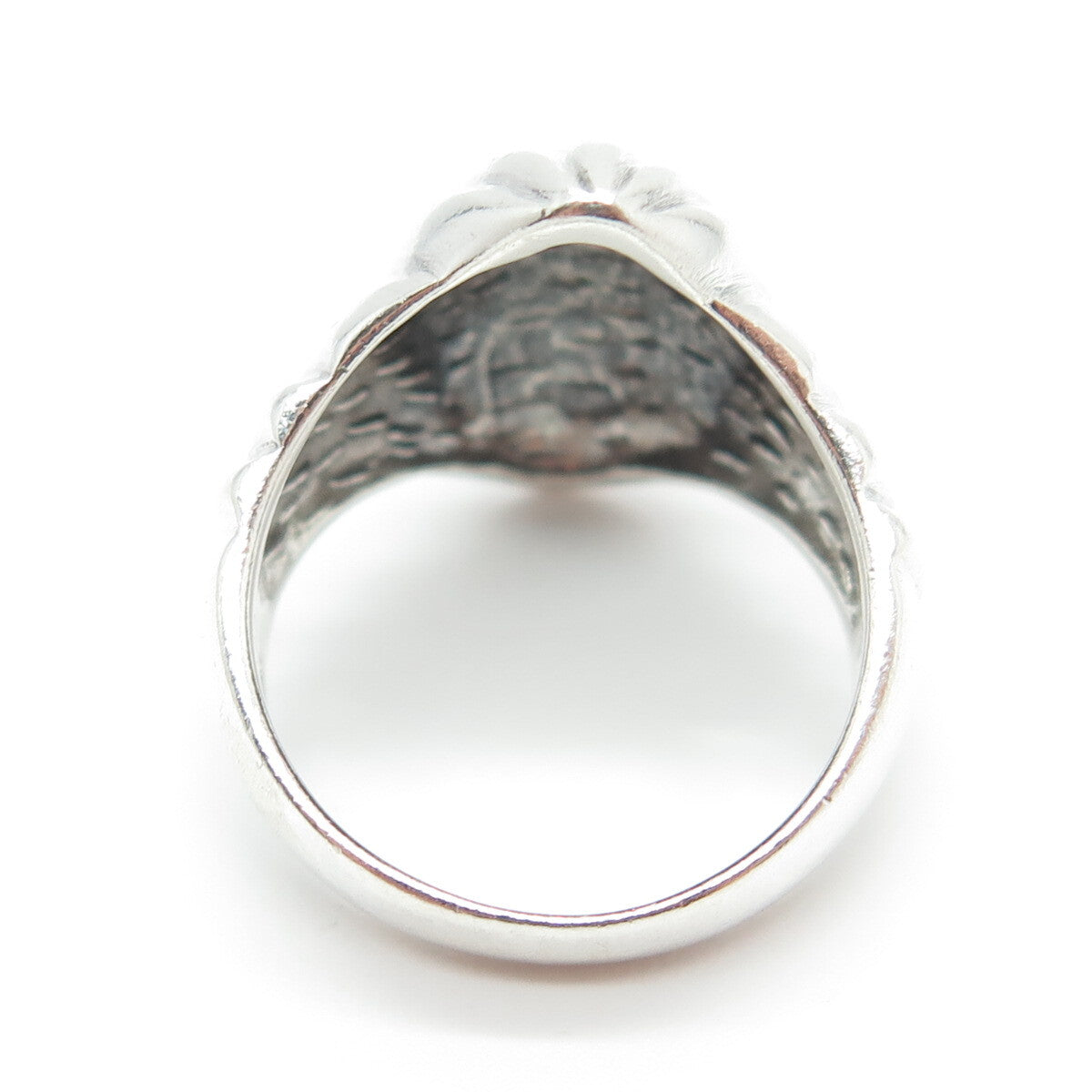 CHAPAL ZENRAY 925 Sterling Silver Vintage Modernist Dome Ring Size 7
