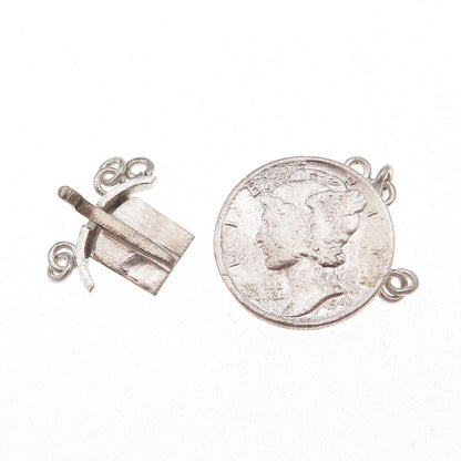 900 Silver Antique 1943 US Mercury Dime Coin Bracelet / Necklace Box Lock Clasp