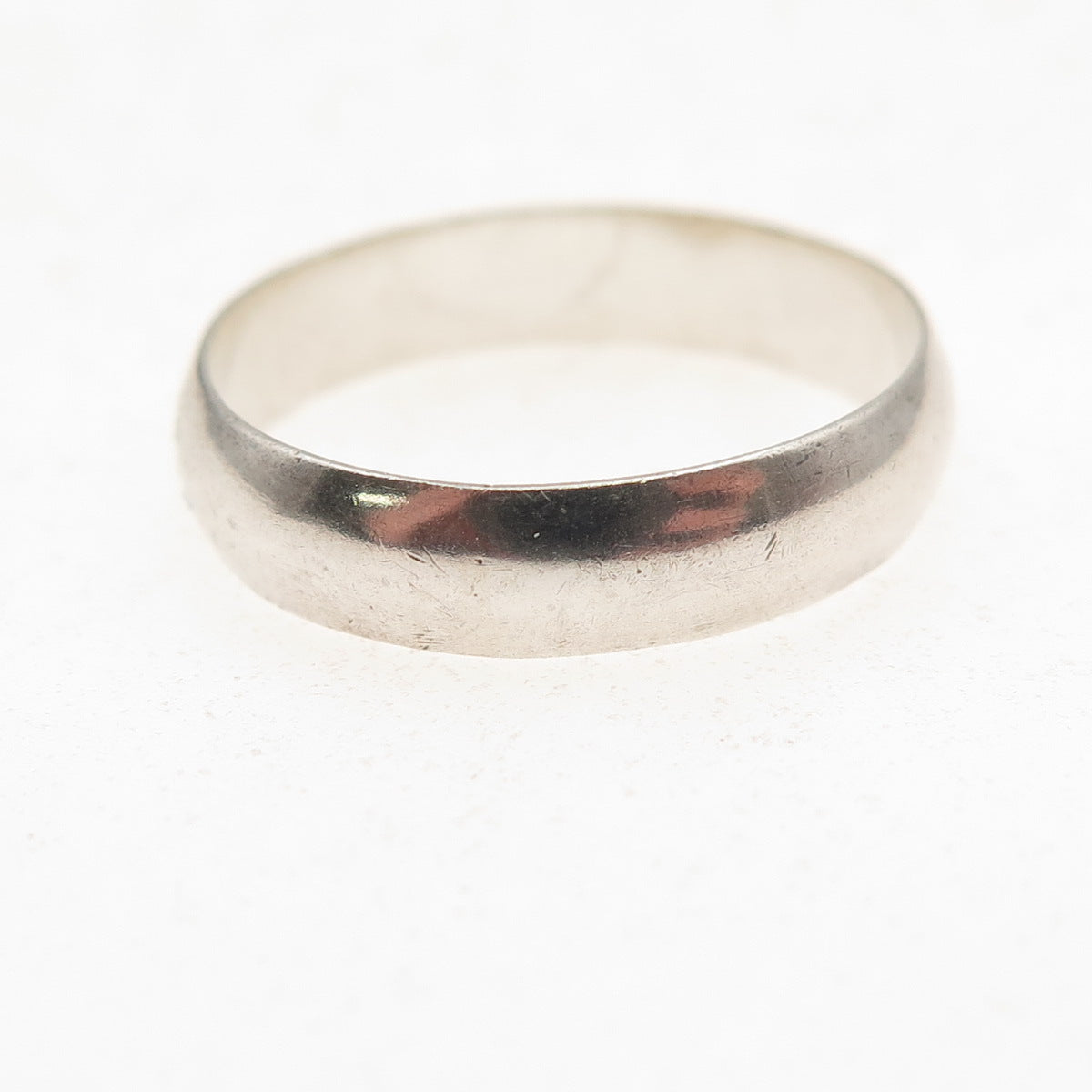 925 Sterling Silver Vintage Classic Wedding Oxidized Band Ring Size 8.25