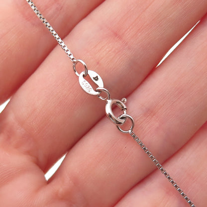 Noa Zuman 925 Sterling Silver Real Sapphire Topaz & Opal Box Chain Necklace 18"