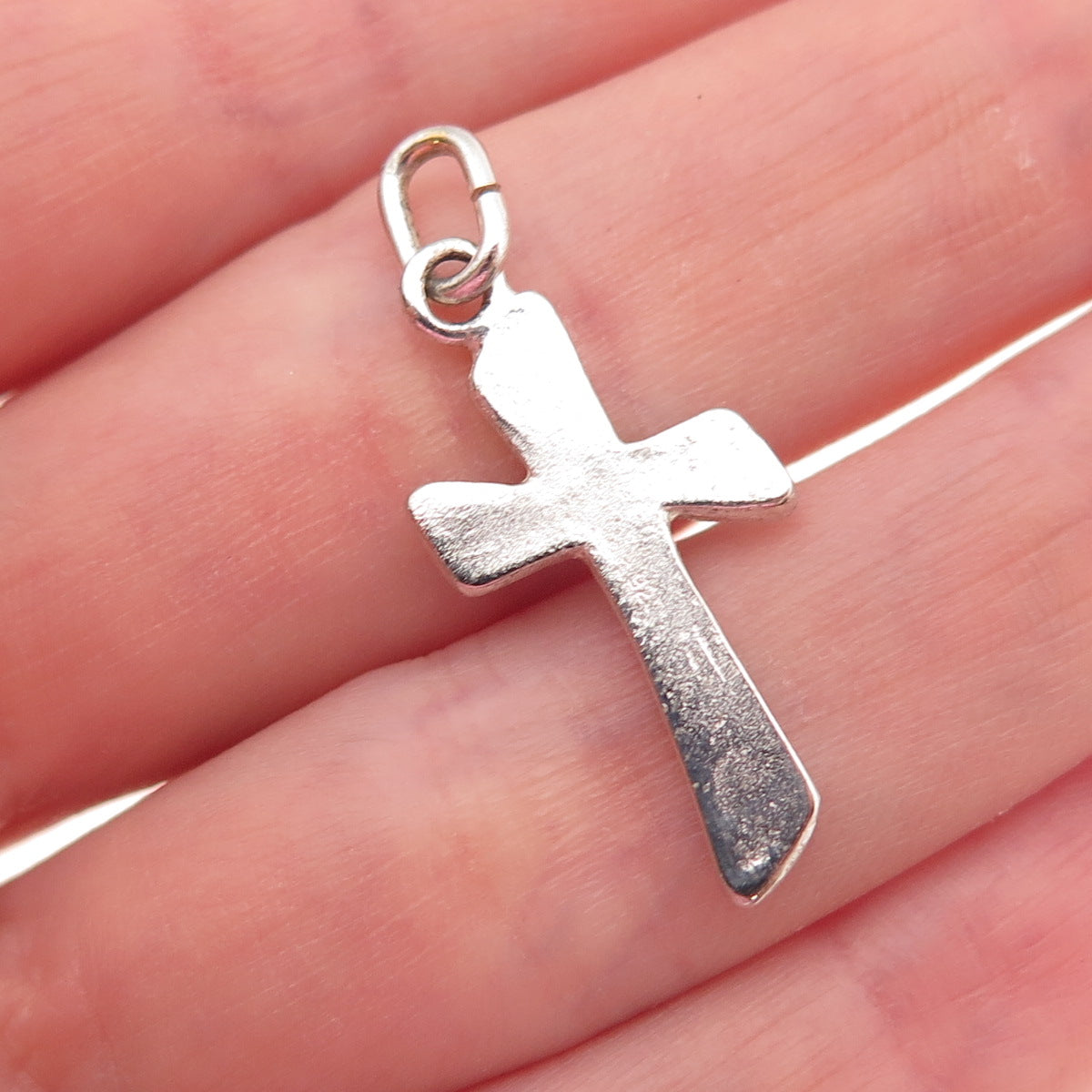 Old Pawn 925 Sterling Silver Vintage Turquoise Inlay Cross Tribal Charm Pendant