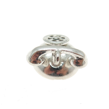 DANECRAFT Sterling Silver Antique Art Deco Rotary Telephone Minimalist Pendant