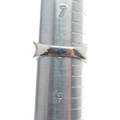 MEDA 925 Sterling Silver Radiant-Cut Shaped C Z Wavy Ring Size 8