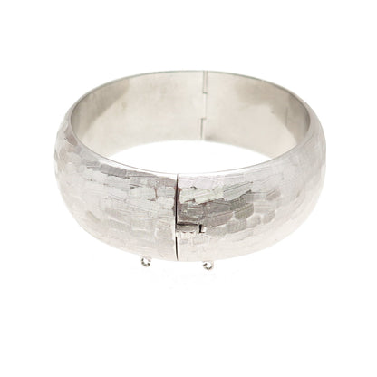 ORB Otto Robert Bade 925 Sterling Antique Art Deco Brushed Bangle Bracelet 7.5"