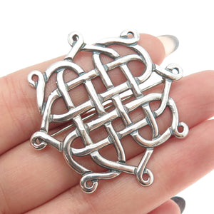 HAMILTON & HAMILTON 925 Sterling Silver Vintage Celtic Knot Pin Pendant