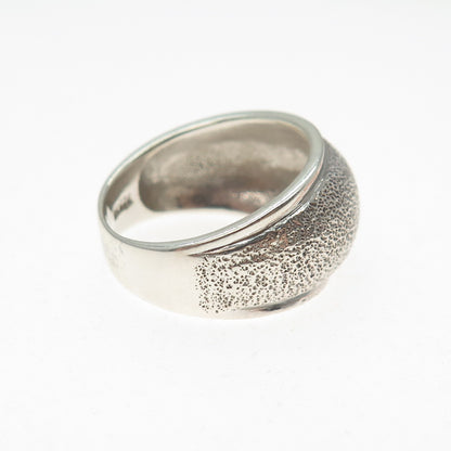 CHARLES WINSTON 925 Sterling Silver Vintage Modernist Dome Ring Size 8