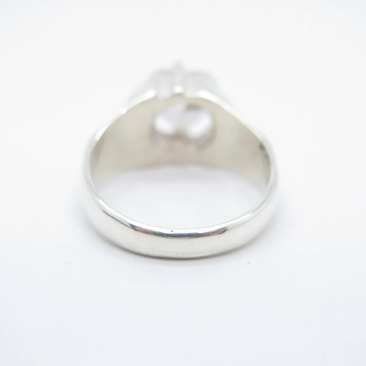 925 Sterling Silver Vintage C Z Heart Ring Size 6.75