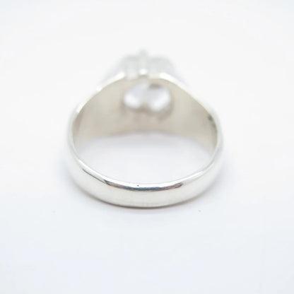 925 Sterling Silver Vintage C Z Heart Ring Size 6.75