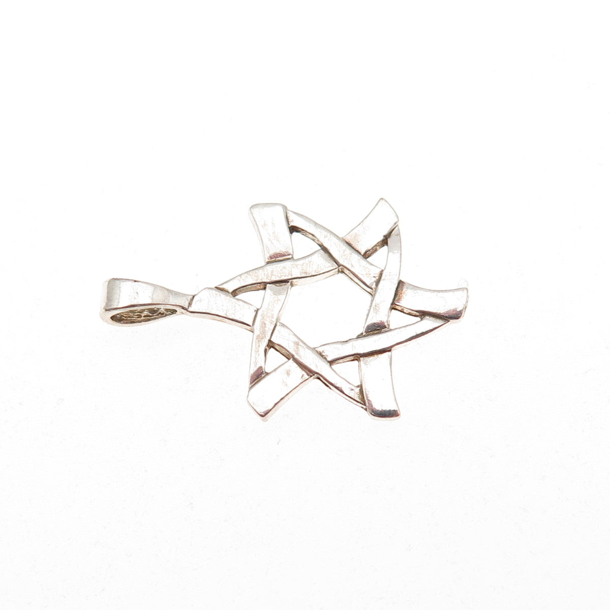Kabana 925 Sterling Silver Vintage Star of David Oxidized Charm Pendant