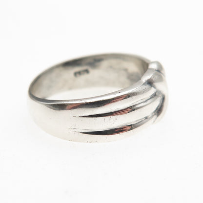 925 Sterling Silver Vintage Modernist Arrow Oxidized Ring Size 6