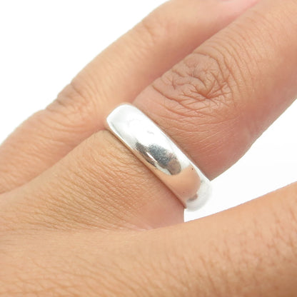 925 Sterling Silver Vintage Classic Wedding Band Ring Size 6