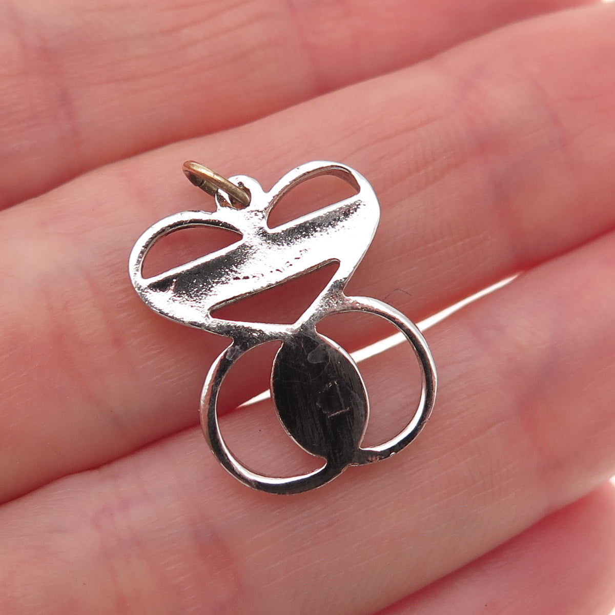 925 Sterling Silver Vintage Worldwide Marriage Encounter Movement Charm Pendant