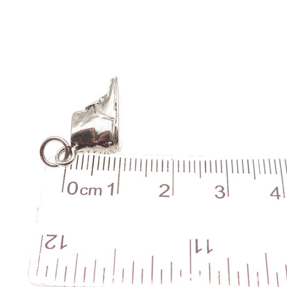 925 Sterling Silver Vintage Baby Shoe 3D Mini Charm Pendant