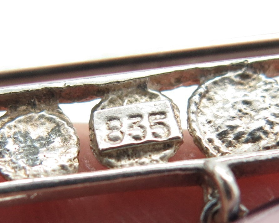 835 Silver Vintage Street Light Dangle Pin Brooch