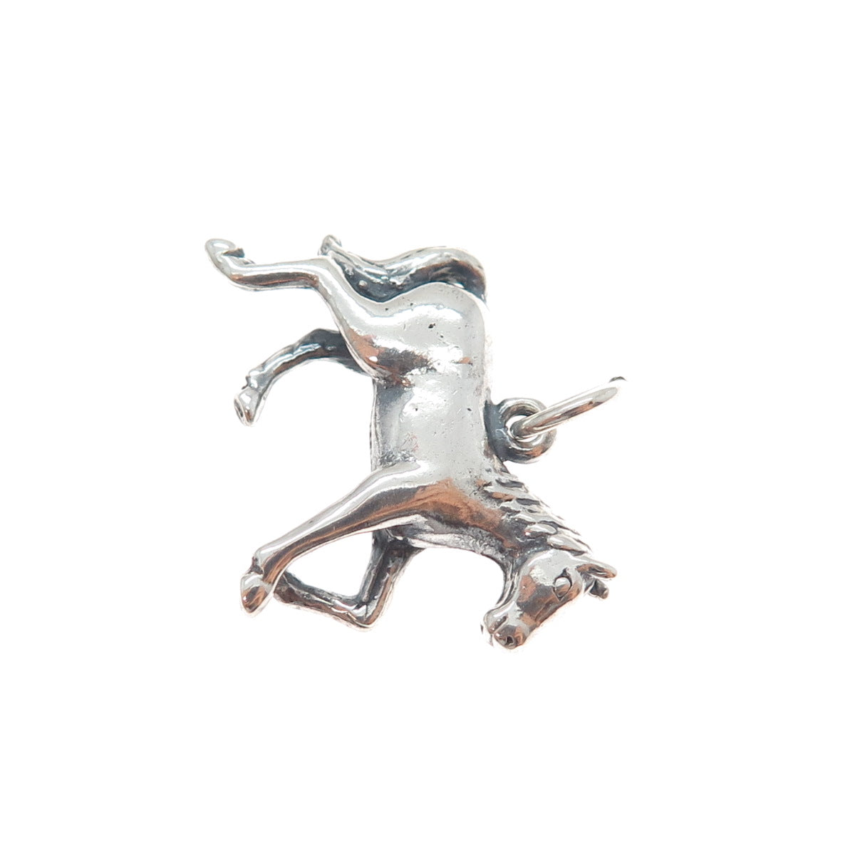MAISELS INDIAN TRADING Sterling Silver Vintage Horse Oxidized Charm Pendant