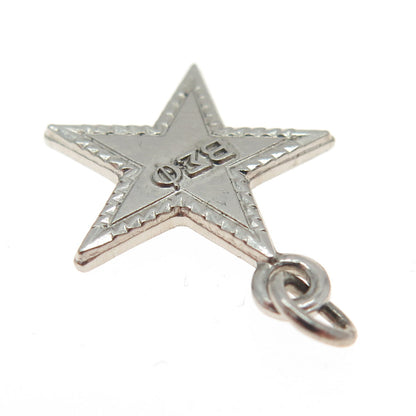 925 Sterling Silver Vintage 1964 Founders Day Beta Sigma Phi Star Charm Pendant