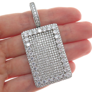 DESIGNS BY YAGI 925 Sterling Silver Round-Cut Shaped C Z Sparkle Pendant