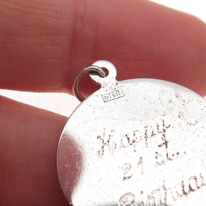 Town & Country 925 Sterling Silver Antique WWII US Marine Corps Charm Pendant