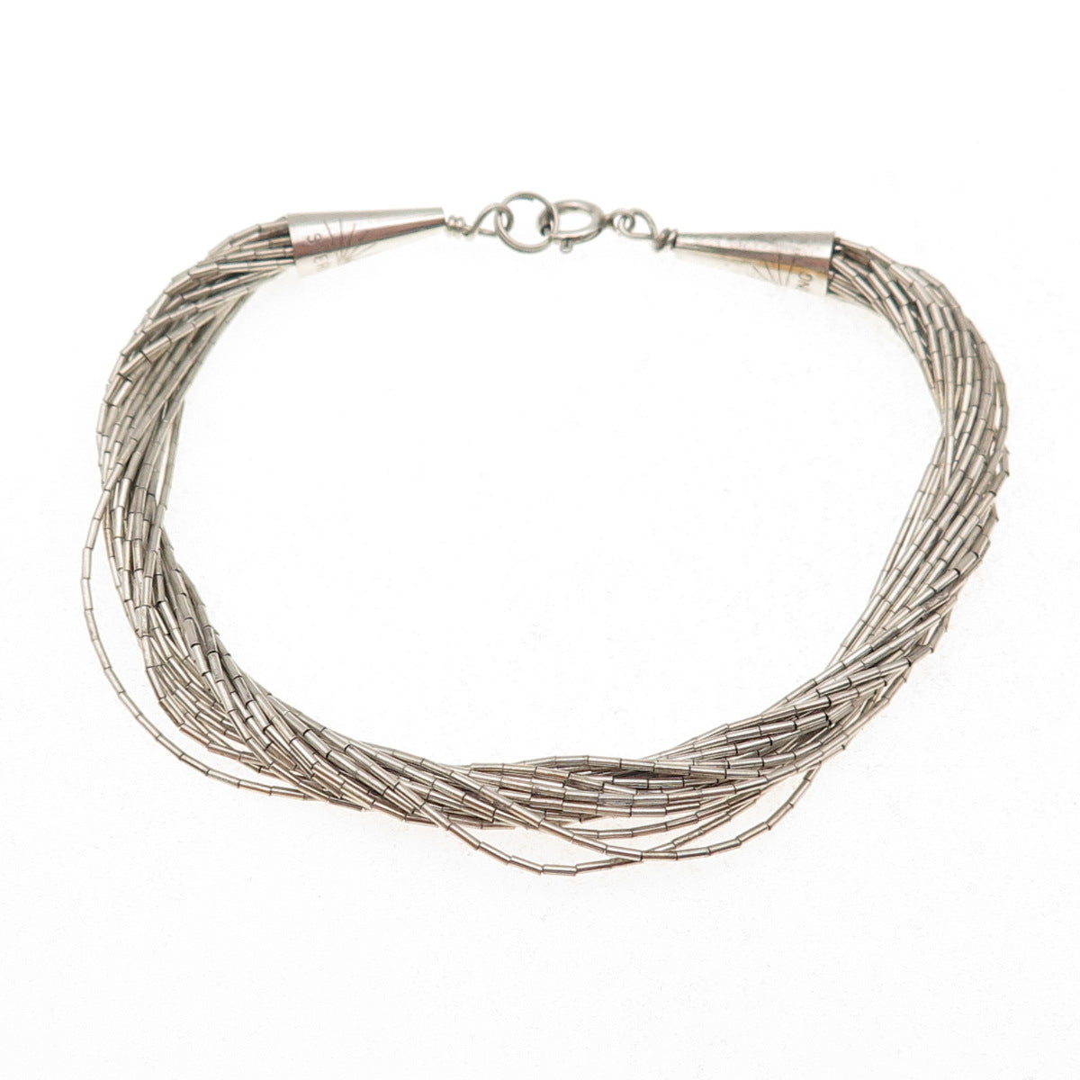 Sunrise Old Pawn 925 Sterling Vintage Multi-Strand Liquid Chain Bracelet 6.75"