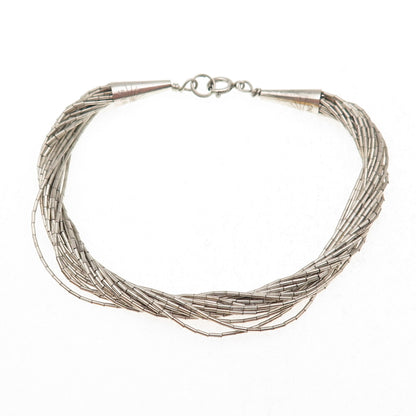 Sunrise Old Pawn 925 Sterling Vintage Multi-Strand Liquid Chain Bracelet 6.75"