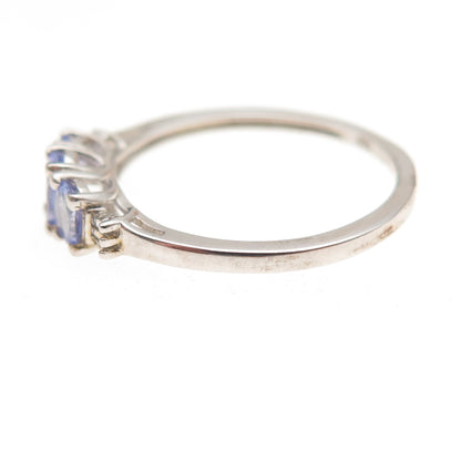 Chuck Clemency 925 Sterling Silver Real Oval-Cut Tanzanite Ring Size 7