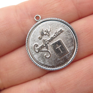 Griffith & Sons 925 Sterling Silver Vintage My Confirmation Mini Charm Pendant
