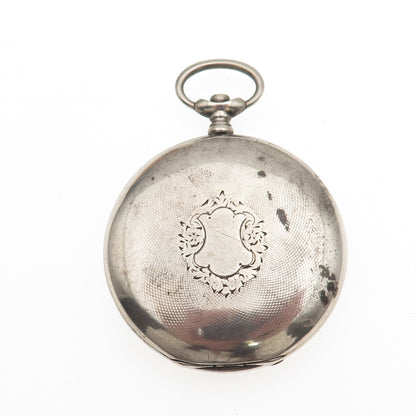 Longines 800 Silver Antique 1900s Grands Prix Pocket Watch (missing crown)