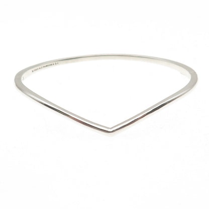 Pandora 925 Sterling Silver Wishbone Bangle Bracelet 6.75"