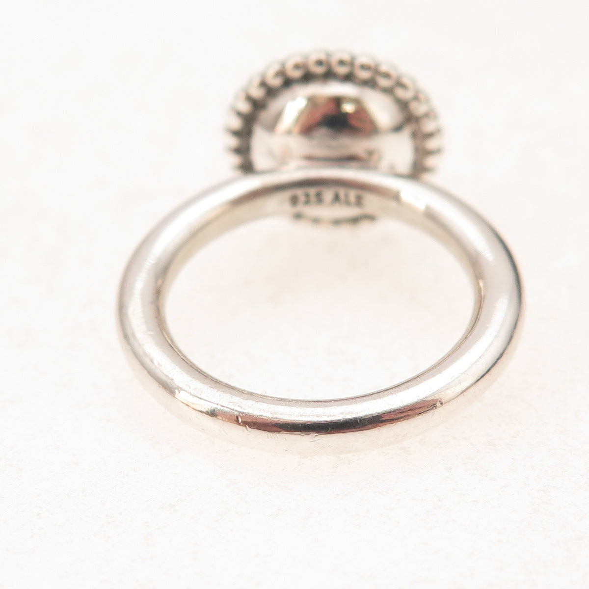 Pandora 925 Sterling Silver Real Green Amethyst Autumn Skies Ring Size 6.75
