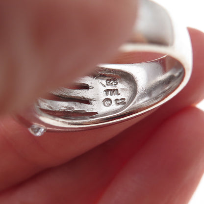 925 Sterling Silver Round-Cut C Z 5-Row Station Ring Size 7.25