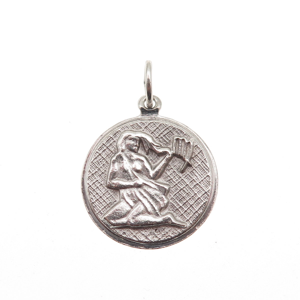 925 Sterling Silver Vintage Virgo Zodiac Sign Mini Charm Pendant