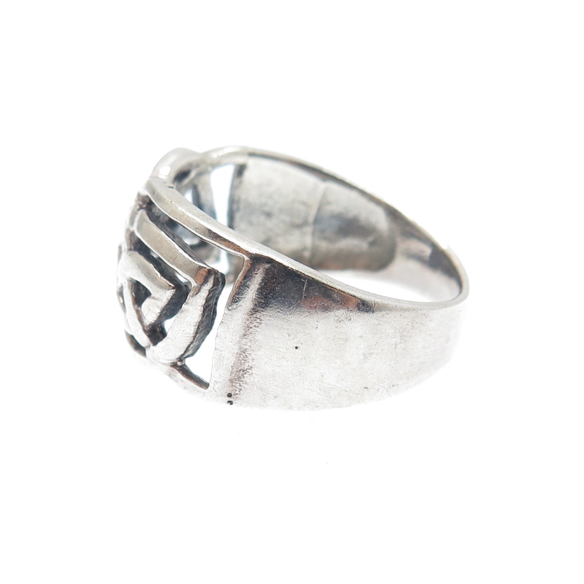 925 Sterling Silver Vintage Celtic Knot Oxidized Ring Size 8.75