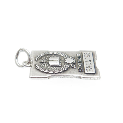 925 Sterling Silver Vintage Alpha Delta Pi Crest Scholarship Award Charm Pendant
