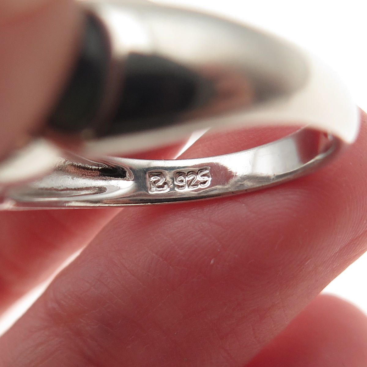 Ross Simons 925 Sterling Silver Real Cabochon Doublet MOP Ring Size 8